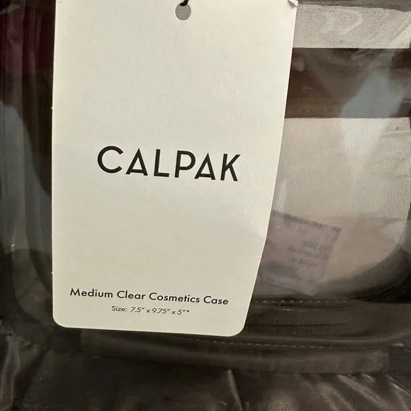 Calpak Medium Clear Cosmetics Case NWT Dark Grey - Picture 3 of 4